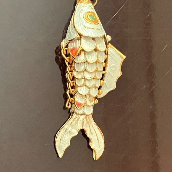 Cloisonne Articulated Koi Fish Pendant - Picture 2 of 4